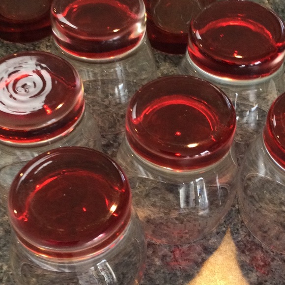 6 Grand Mariner low ball glasses. Ruby flash bar ware made by Libby. Never used. - Picture 4 of 5